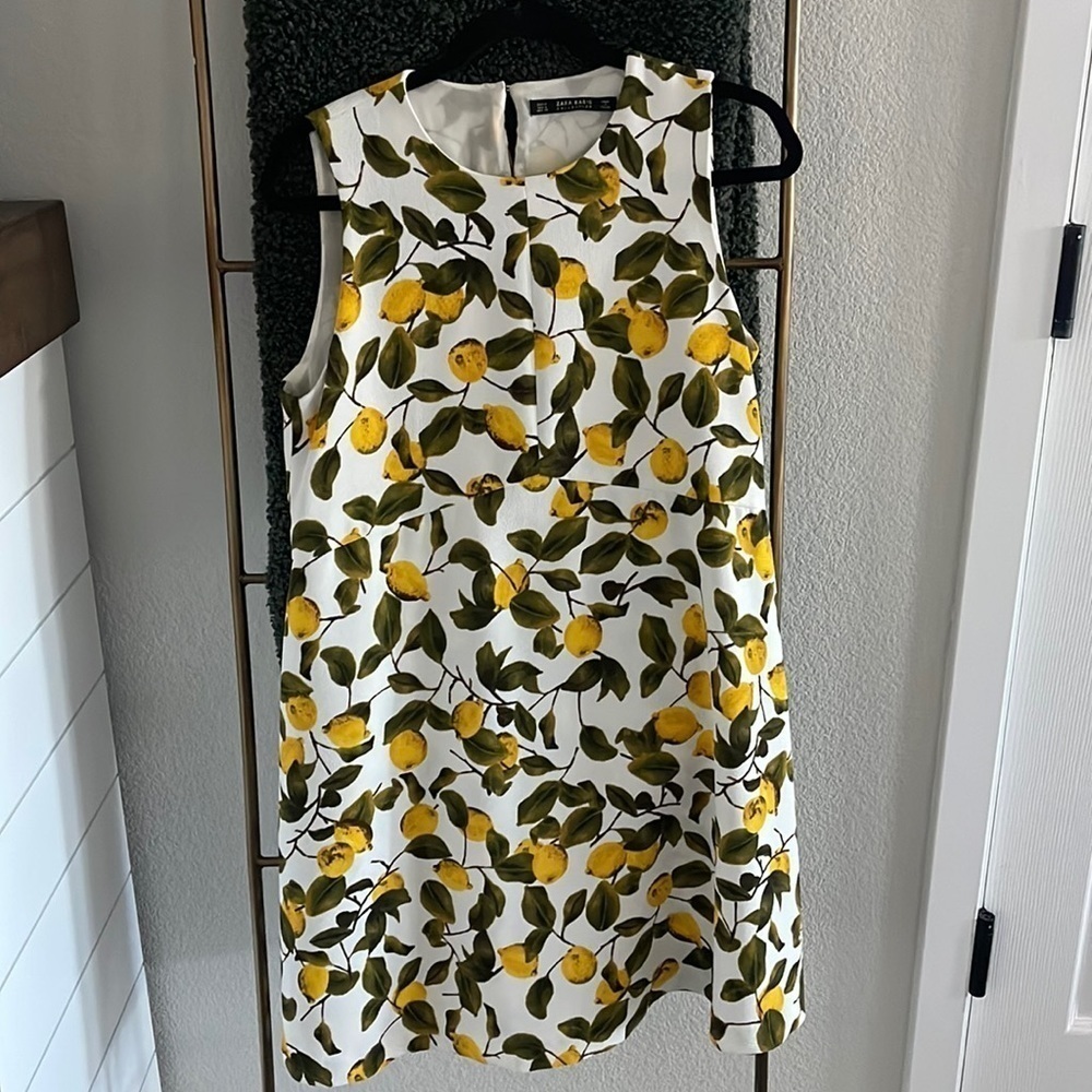 Zara Yellow and White A-Line Sundress